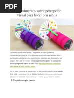 5 Experimentos Sobre Percepción Visual Para Hacer Con Niños