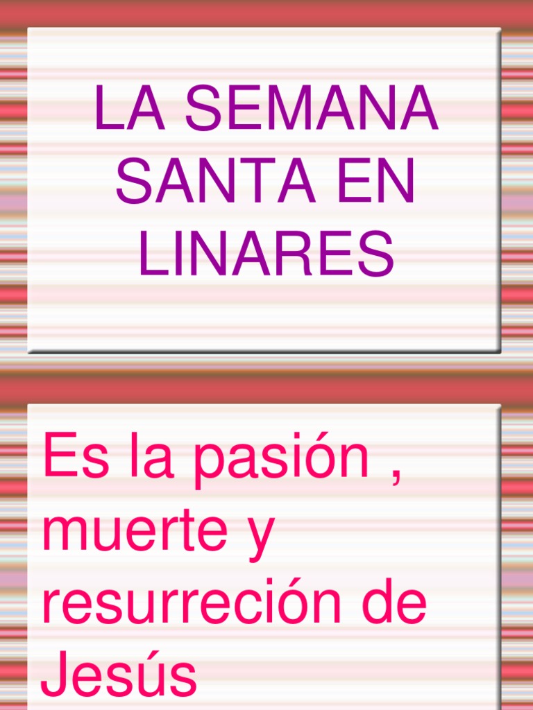 Semana Santa en Linares: Procesiones y Tradiciones | PDF | Última cena ...