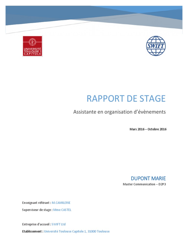 Page de Garde de Rapport Stage | PDF