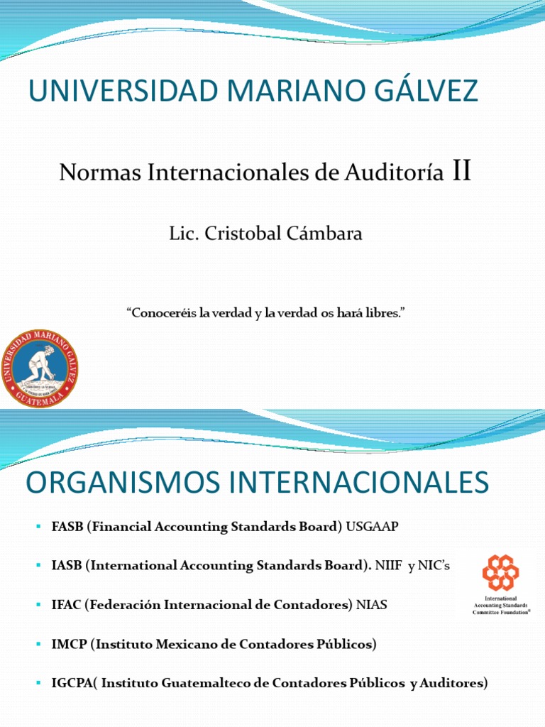 Normas Internacionales de Auditoría II | PDF | Auditoría | Contralor