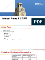 Interest Rates CAPM