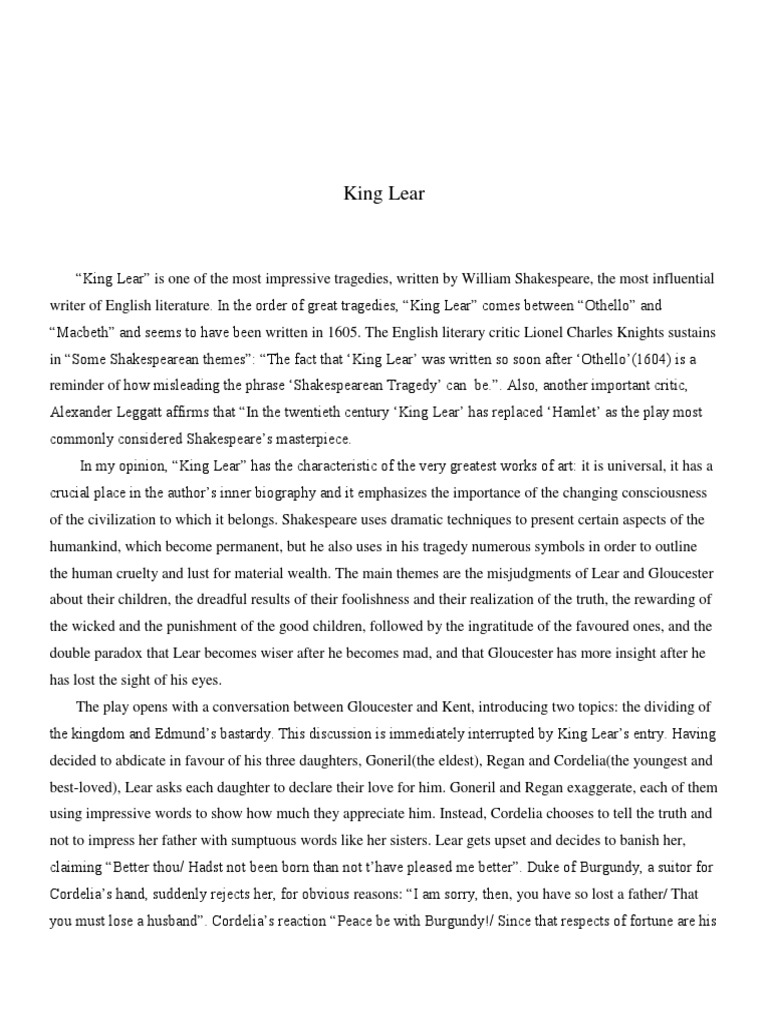King Lear PDF King Lear William Shakespeare