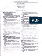 WBCS Preliminary Question Paper Preliminary 2008 PDF