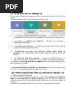 Partes Clave de un Proyecto Exitoso | PDF | Presupuesto | Planificación