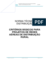 NTD-07-Critério Básico Para Projetos de Redes Aéreas de Distribuição Rural