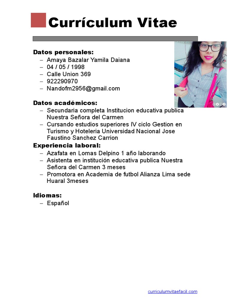 Curriculum vitae azafata 02 image