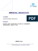 Memorial Descritivo - Cabeamento Estruturado PDF