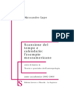 Alesandro Lupo - Scansione Del Tempo e Calendario. L'esempio Mesoamericano PDF