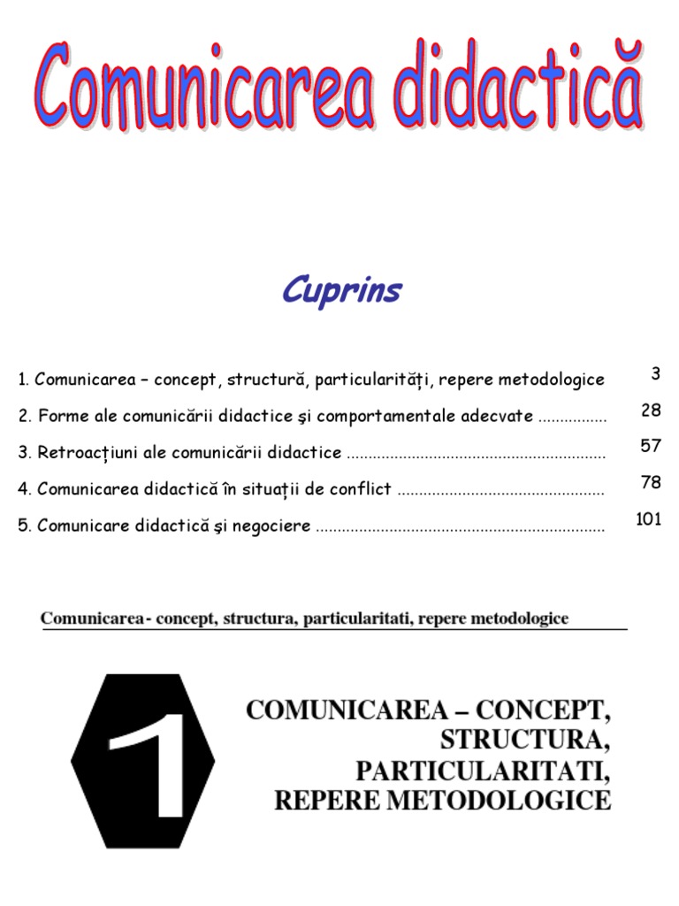 Comunicarea Didactica - 1 | PDF