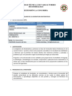 Silabo de La Asignatura Matematicas1 1