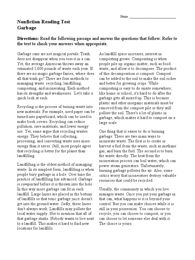 Methods of Waste Management A Comparison of the Pros and Cons of