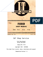 1953 I&T FO-4 Ford Tractor Service Manual