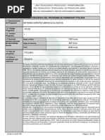 Programa de Formación Sistemas Agropecuarios Ecológicos