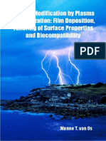 Surface Modification by Plasma Polymerization-Film Deposition Tailoring of Surface Properties and Biocompatibility