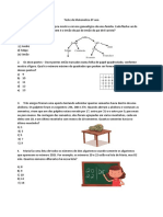 Teste de Matemática 7º Ano Epaminondas