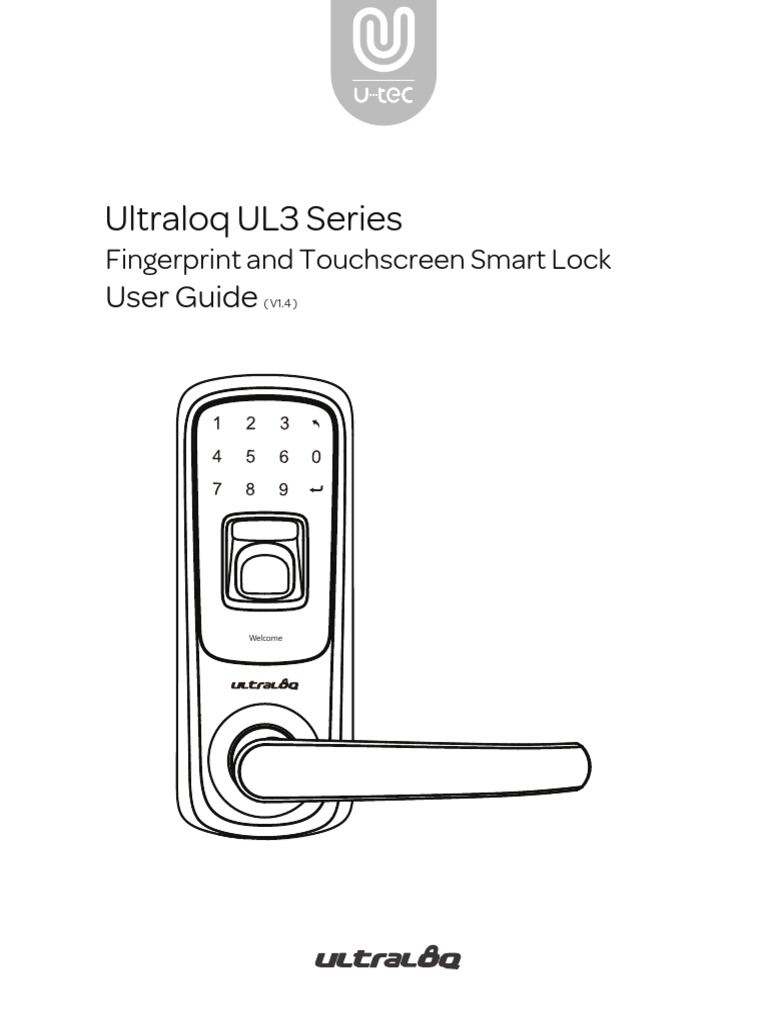 Ultraloq UL3 Series User Guide | PDF | Touchscreen | Fingerprint