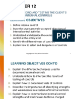 Learning Objectives: Understanding and Testing The Client'S System of Internal Controls