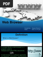 Web Browser: Created By:-Darpan Sharma Class B.Sc. It 3 Year