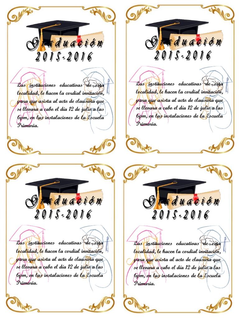 Invitacion para Graduacion