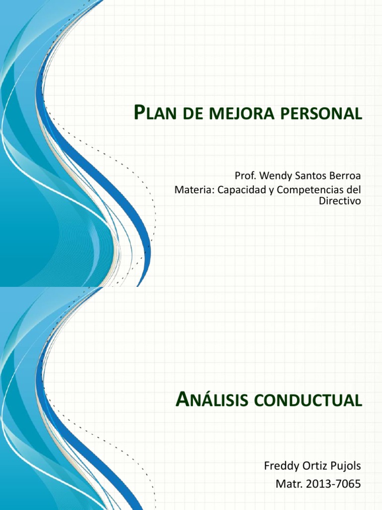 Plan de Mejora Personal | PDF | Liderazgo | Sicología