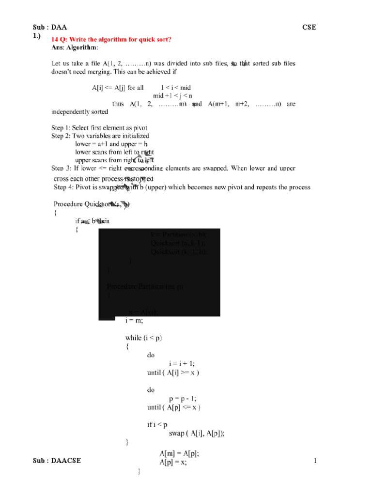 DAA and DAACSE Job Sequences Overview | PDF | Teaching Methods ...