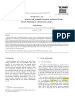 Analysis of ground vibration from bench blasting at a limestone quarry