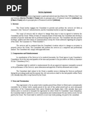 Service Agreement