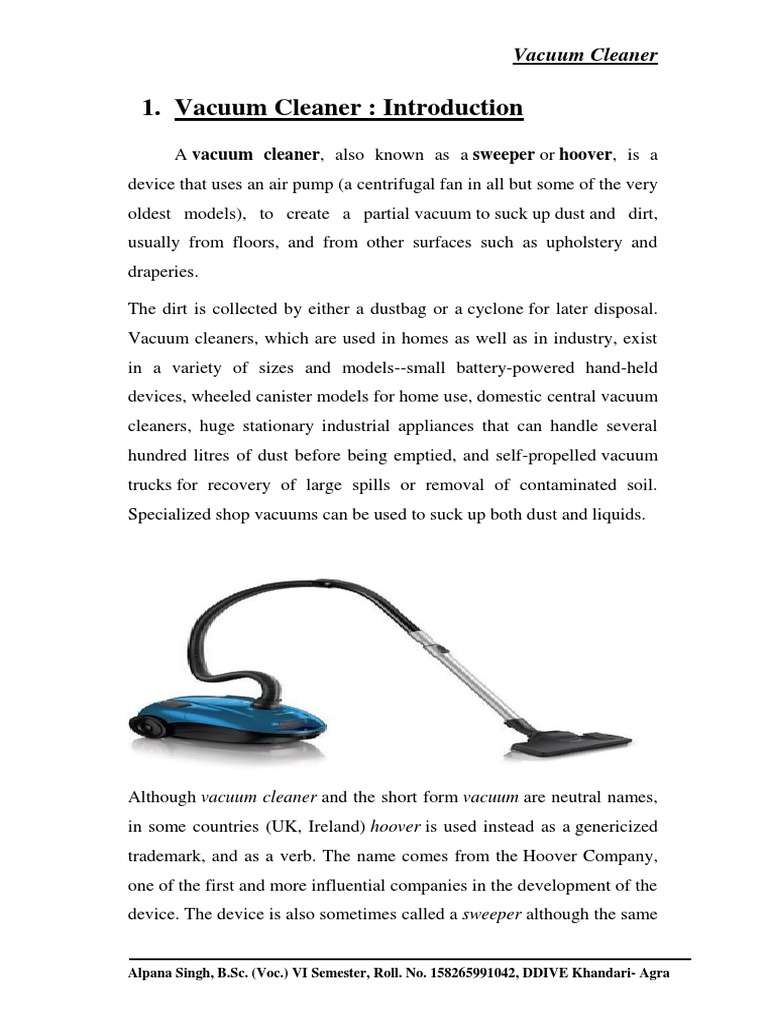 Vacuum Cleaner Pdf Vacuum Cleaner Nature