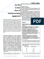 Method For The ! Iii,, I Assessment of In-Line: A Pasteurization of Food-Processing Equipment