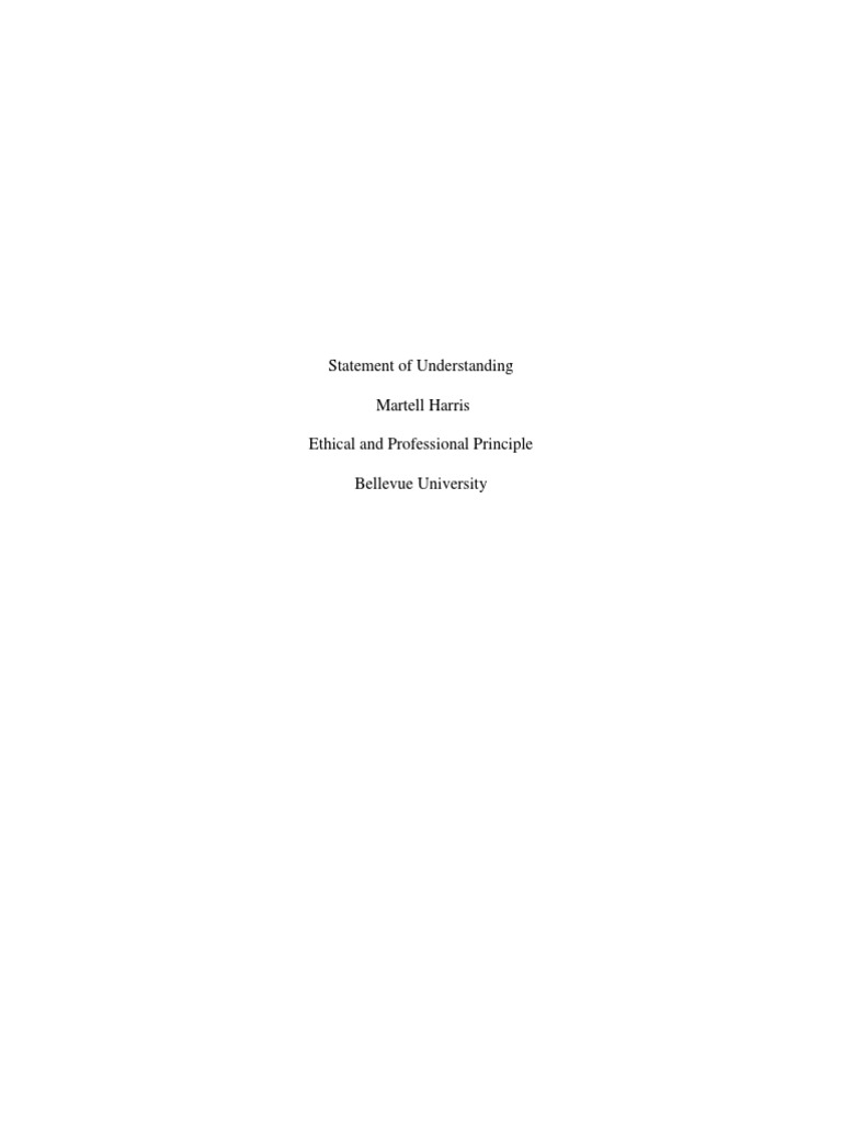 Statement of Understanding PDF Human Resource Management Leadership