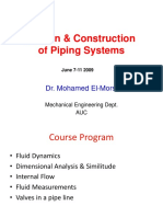 Design & Construction of Piping Sys