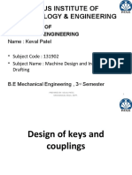 Design of Keys and Couplings