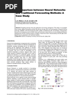 A Comparison Between Neural Networks and Traditional Forecasting Methods a Case Study
