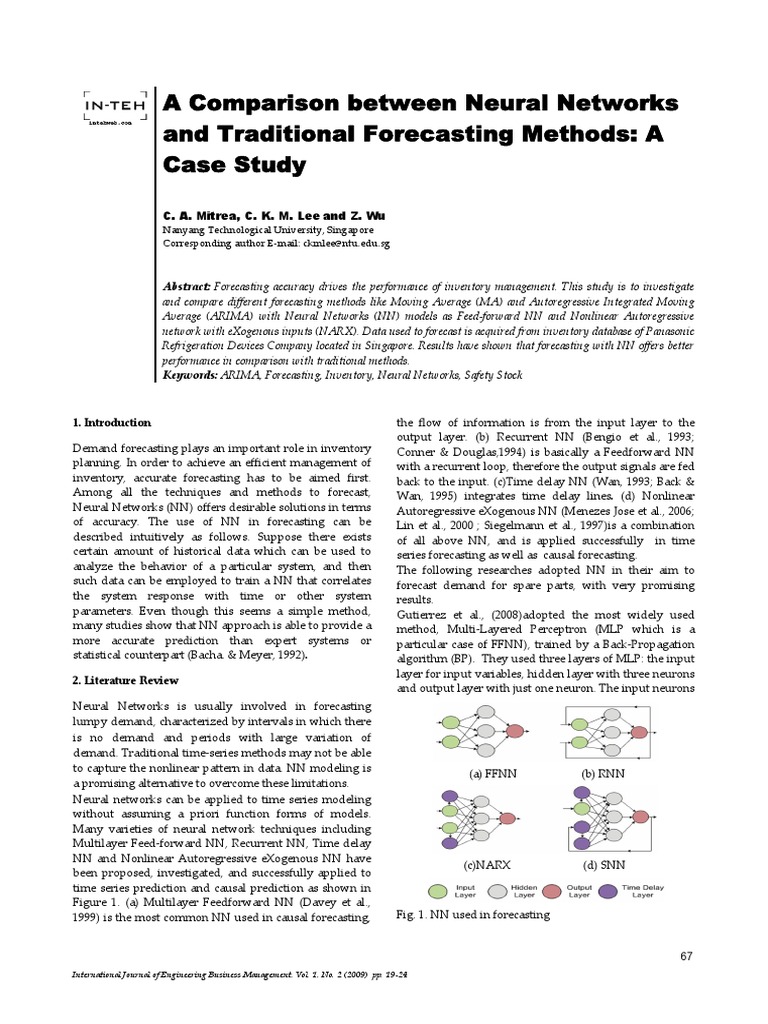 Neural Networks vs. Traditional Forecasting | PDF | Forecasting ...