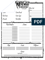 Werewolf TotemSpiritSheet PDF