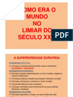 A EUROPA E O MUNDO NO LIMIAR DO SÉCULO XX