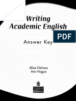 (جميع حلول كتاب مادة المقال writing academic english-answer key PDF