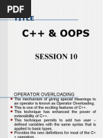 Title: C++ & Oops