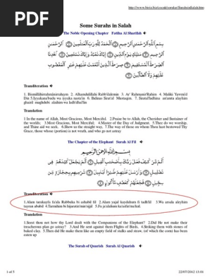 Some Surahs In Salah Religious Behaviour And Experience