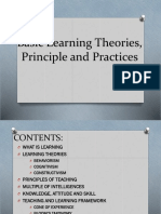Basic Learning Theories, Principle and Practices
