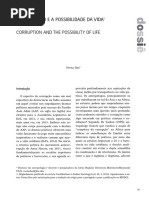 Corrupção e a Possibilidade Da Vida