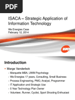 ISACA - Strategic Application of Information Technology