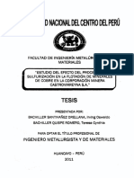 ' EsTUDIO DEL EFECTO DEL PROCESO DE SULFURIZACIÓN EN LA FLOTACIÓN DE MINERALES