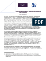 3 Retos en Derechos Humanos para El Próximo Presidente de Colombia - Nota de Posición