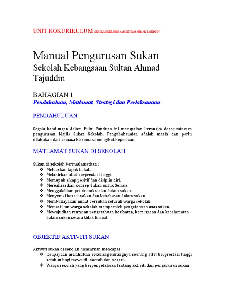 Manual Pen Gurus An Sukan Pdf
