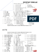 Important Trigonometry Formulae