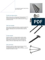 Tipos de Tornillos y Clavos