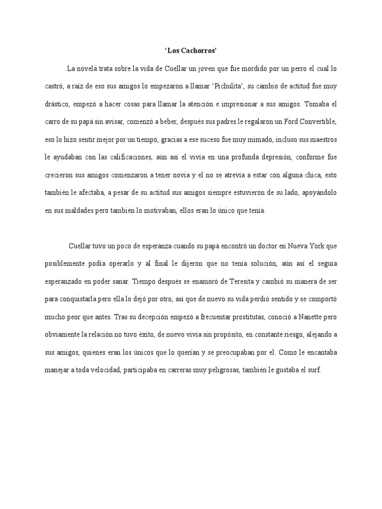 Los Cachorros'' ENSAYO PDF