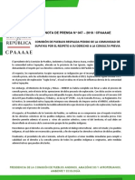 Comisión de Pueblos Respalda Pedido de La Comunidad de Supayku Por El Respeto A Su Derecho A La Consulta Previa