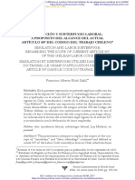 Simulación y Subterfugio Laboral- A Propósito Del Alcance Del Actual Artículo 507 Del Código Del Trabajo Chileno